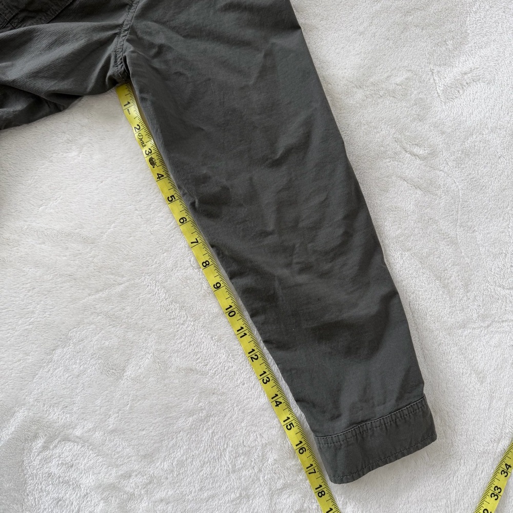 LL Bean Jacket Womens SZ L GrayGreen Utility Ripstop Field Chore FullZip Pockets - Picture 9 of 9